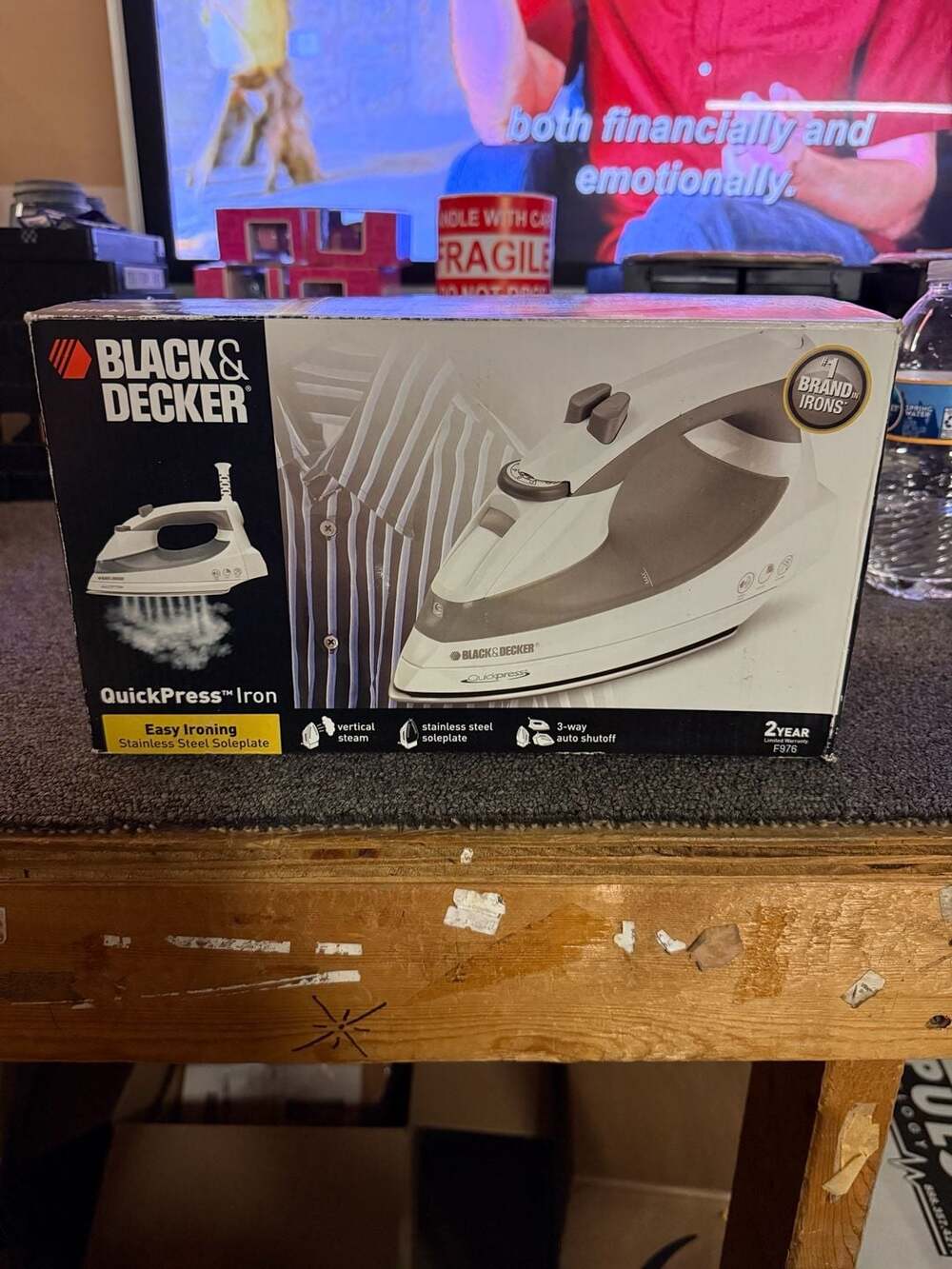 Black & Decker QuickPress Steam Iron F976 Stainless Steel Soleplate